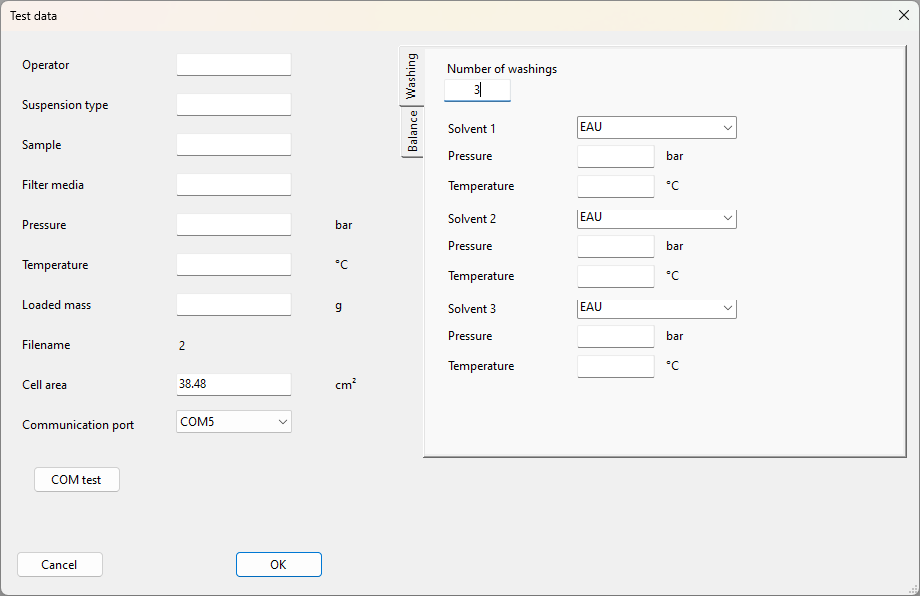 Additional options - Washing
